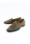 Women's Genuine Leather Ballerinas Green Nubuck - 4