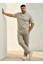 Plus Regular Fit Crew Neck Short Sleeves Slogan Print T-shirt - 3