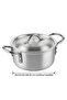 Aluminium Cooking Pot with Lid | 20cm | Silver - 3