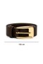 Brown Shk3015 Women's Mini D Gold Buckle Thin Faux Leather Waist Belt - 3