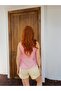 Women's Pink Tulle Modal Layered Blouse Frv0204 - 6