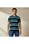 Men Short Sleeve Striped Polo T-shirt