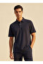 Short Sleeves Textured Polo T-shirt