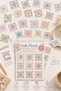63 Pieces Square Flower Tile Sticker Set Floral Tiles Scrapbook Bullet Journal Agenda Laptop - 4