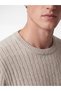 Vizyon New Season Beige Crew Neck Men's Knitwear Sweater - 3