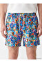 Nevavm Short Length Patterned Men's Swim Shorts with Difference - 3