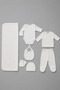 Premium Jacquard 7-Piece Newborn Hospital Discharge Set – with Blanket
