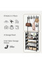 2-in-1 Coat Rack Shoe Stand with 10 Hooks - 60x28x170cm Sturdy Steel & Plastic Frame, 5-Tier Storage Organizer for Entryway & Bedroom - 3