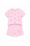 Girls' Summer Shorts Set Shiny Heart Detail T-Shirt Shorts Casual Comfortable Two-Piece Set