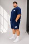 Men's Large Size Oversize Shorts Set Quality Premium Fabric 100% Cotton 2-Piece Sports Set - 2