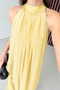 Women's Halter Neck Lace Maxi Summer Loose Dress - 3