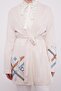 كارديجان من الكشمير مطرز بالترتر بلون كريمي - 5
