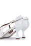Women's Genuine Leather White Heeled Shoes - 5