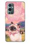 One Plus 9 Pro Compatible Van Gogh Themed Cat Pattern Transparent Phone Case
