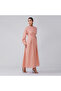Yellow Solid Band Collar Maxi Dress - 4