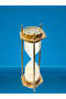 Brass Nautical Sand Timer 2 minutes With Compass with Antique Finishing(H:5''W:2''One Minute)