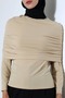 Women's Sandy Draped Long Sleeve Blouse - 2