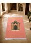 Makam-I İbrahim Patterned Micro Chenille Prayer Mat |   Gold Detailed |   Burma Tasseled |   Velvet Textured Premium Prayer Mat |   Luxury Gift |   Hajj Umrah Gift - 3