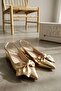 Litedo Gold Bowknot (3 cm) Pointed Toe Daily Use Heeled Ballerinas - 6