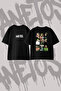 Billie Eilish_19 Design Printed Oversize Crew Neck T-Shirt Black