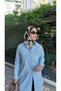 Women's Linen Shirt Dress & Tunic with Special Embroidery Detail 100% Cotton Fabric Code:Js26Gomlekelbi̇se - 4