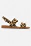 Buckle-Strap Double-Strapped Women's Sandals Leopard - 2