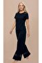 Black Relax Ribbed Lace Women's Pajama Set - Standard and Plus Size - 4
