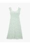 Bürümcük Comfortable Fit Sweetheart Neckline A-Line Sleeveless Floral Midi Dress - 4
