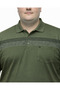 Men's Plus Size Melange Khaki Polo Collar Short Sleeve Stream T-Shirt 3Xl-4Xl-5Xl-6Xl - 4