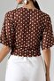 Women's Micro Digital Polka Dot Blouse - 8