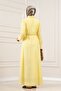 Shirt Collar Belted Berra Dress-Yellow - 4