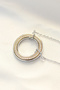316L Steel Zircon Stone Double Color Tifany Necklace - 2