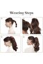 Synthetic Long Straight Claw Ponytail Wigs Clip In AH Tail Hair Ponytail - 5
