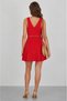 Women's V-Neck Waist Detailed Sleeveless Summer Design Stylish Dress - 2