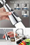 Gray 3-Function Economical 360 Degree Rotating Faucet Sink Head Kitchen Faucet Faucet Head