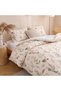 Herside Vintage Floral Duvet Cover Set Double 3 Pieces Soft Microfibre Botanical Flower Print Bedding Set