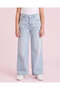 Senior Girls Light Wash Wide Leg Jeans