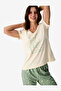 Women Golden Hour Short Sleeve Capri Light Green Pyjama Set - 2