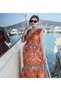 Madonna Collar Orange Gipeli Skirt Embroidered Long Imported Dress 36-44 Std - 2