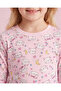 Girls Pink Cat Print Pajama Set - 7
