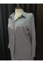 Modern Gray Nardo Color Patterned Striped Pajama Set & Robe Set & Nightgown Set - 2