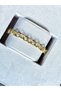Xuping Interlocking Ring Model Gold Steel Bracelet - 2