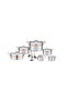 Stainless Steel Cookware Set 16 Pcs Rose Gold