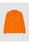 Vizyon New Season Orange Polo Collar Girls' Pique T-Shirt - 2