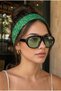 Pyrona Vintage Black Green Unisex Ultra Light Uv400 Filtered Sunglasses - 3