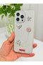 iPhone 15 Pro Stone Case with Pearl Necklace Detail, Marbling Effect, 3D Heart and Motif Charm Cover - 8