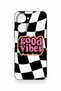 Vivo Y18 Compatible Black Good Vibes Patterned Silicone Case - 2