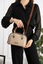 As 731 Double Strap Lined Hand and Shoulder Bag Suitable for Daily Use Mink Taba - 3