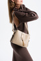 Viatox Vs 1438 Gold Detailed 3 Compartment Shoulder and Crossbody Bag Kum - 3