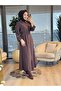 12667 فستان بجيب واحد وسحاب أمامي باللون البني